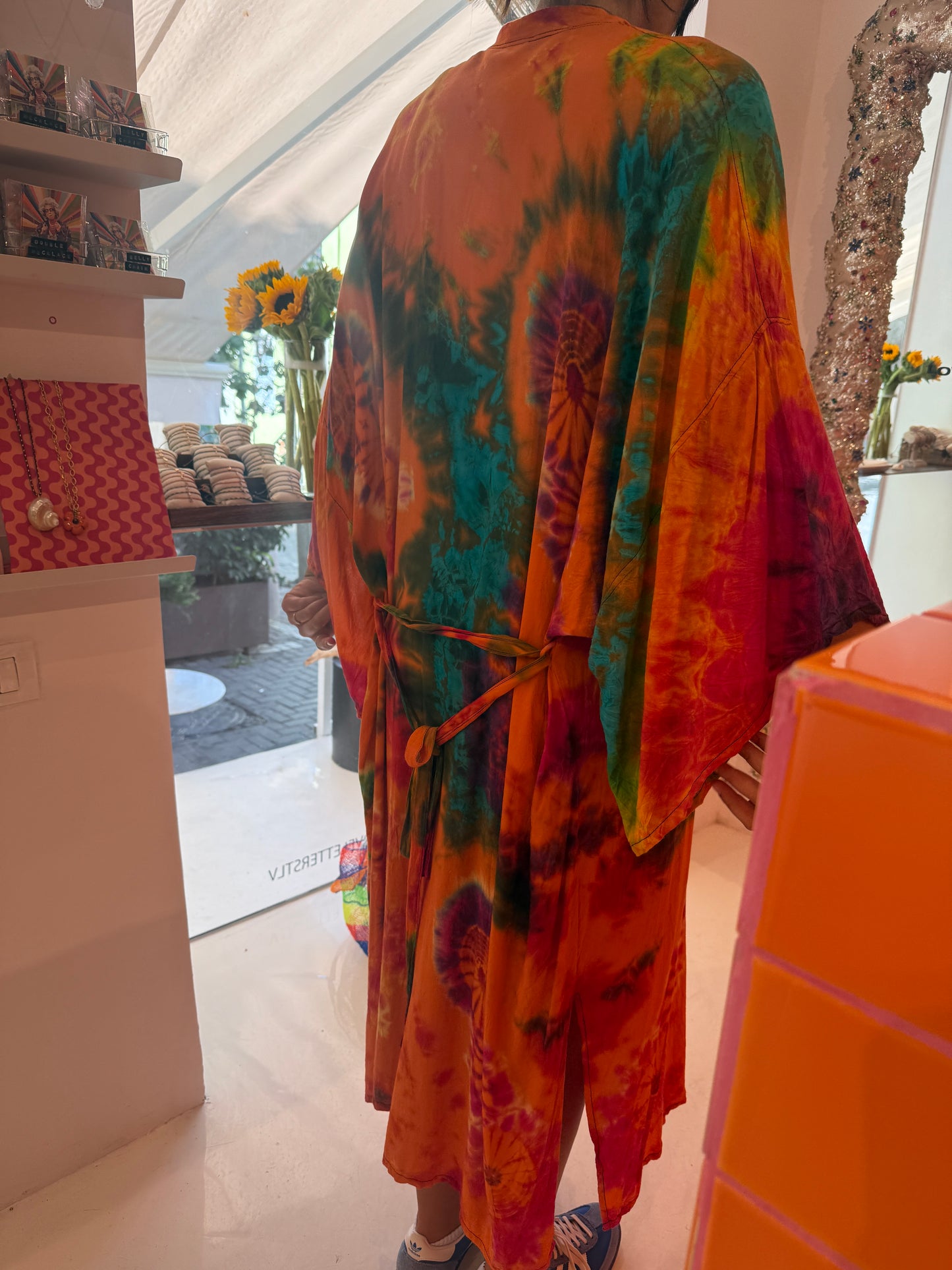 Kimono tie and dye Orange