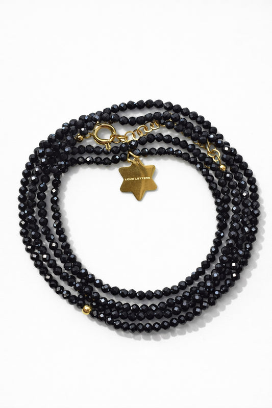 Shalva double necklace onyx
