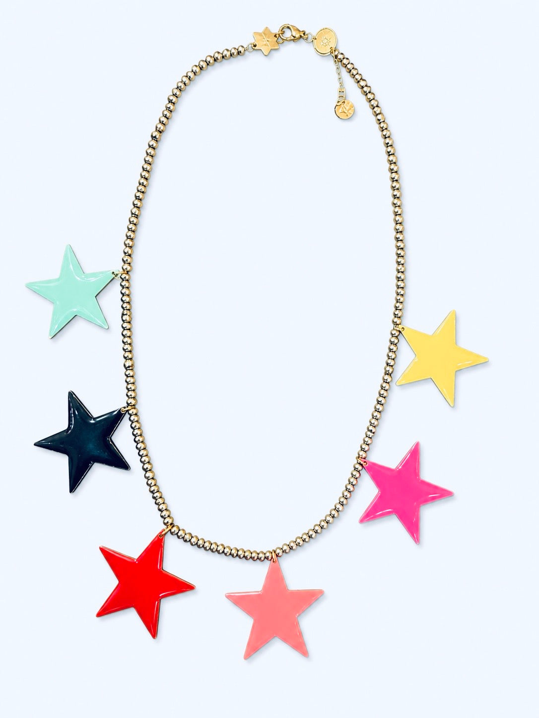 Multi color stars necklace