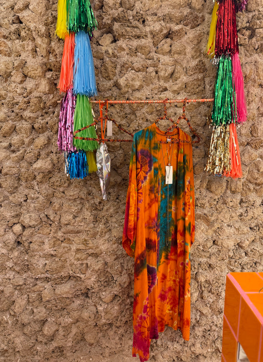Kimono tie and dye Orange
