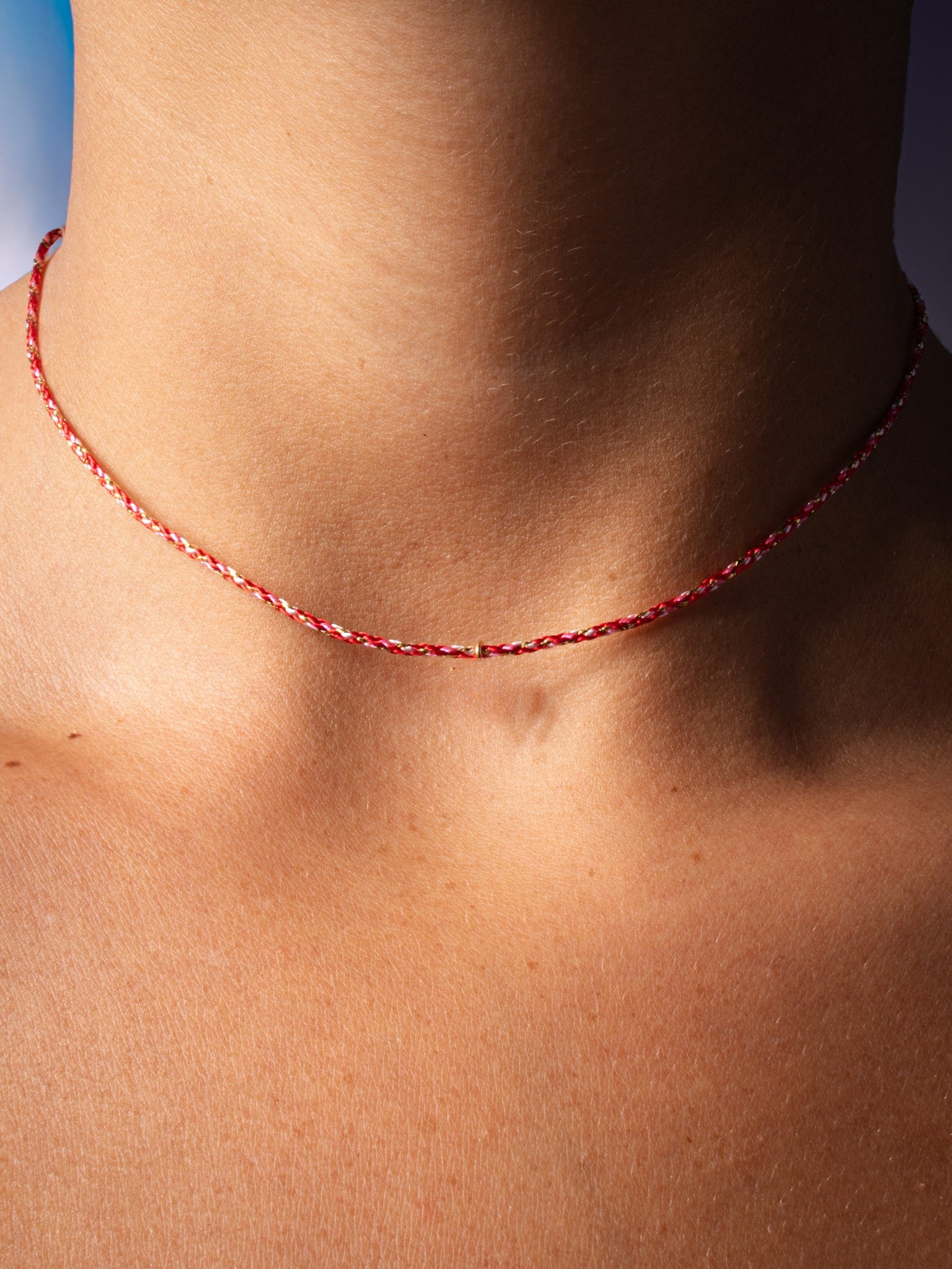 Adjustable String Base Necklace - handmade necklace chain product photo | Love Letters Tel Aviv