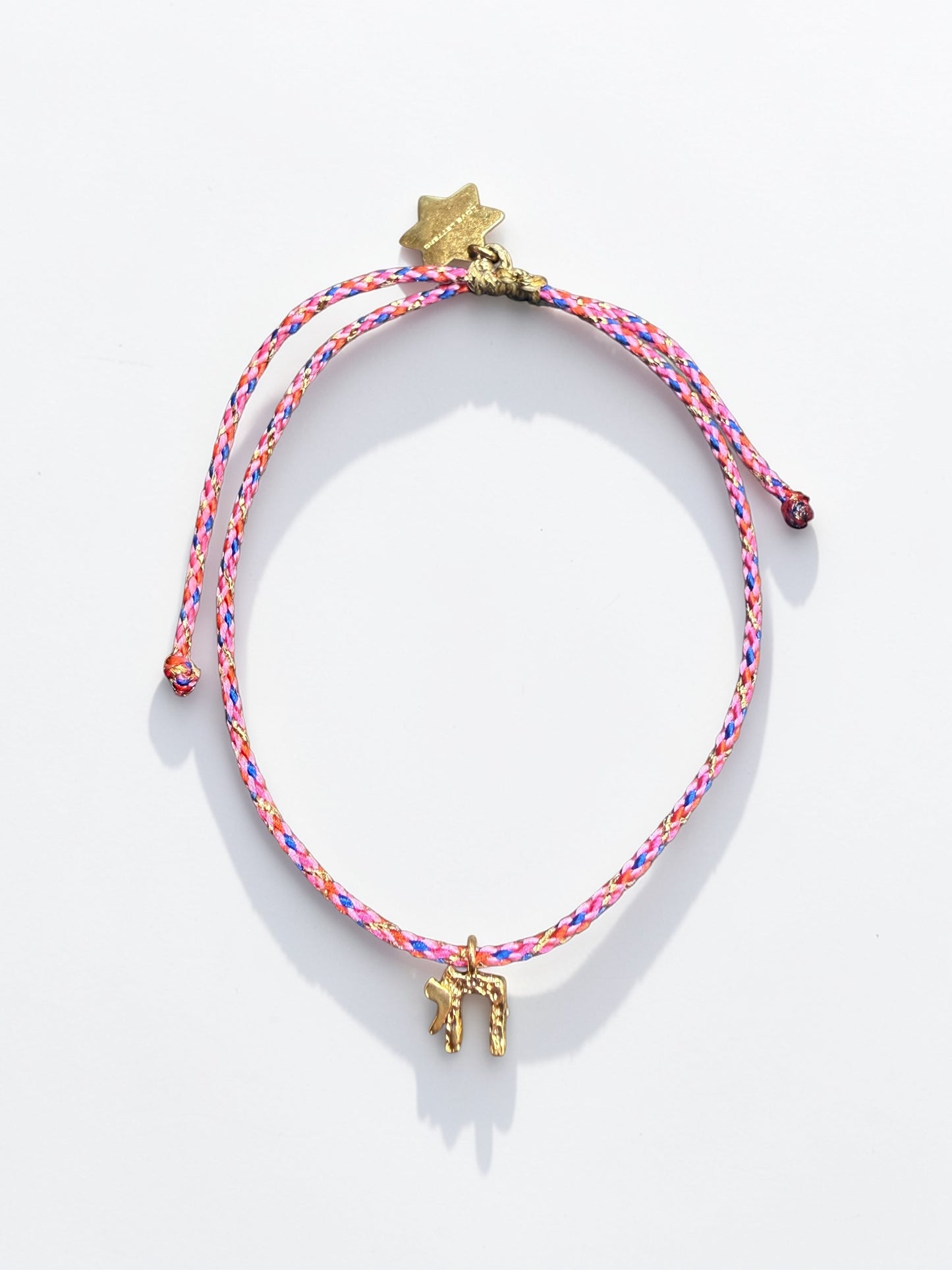 Chai bracelet pink blue - handmade bracelet product photo | Love Letters Tel Aviv