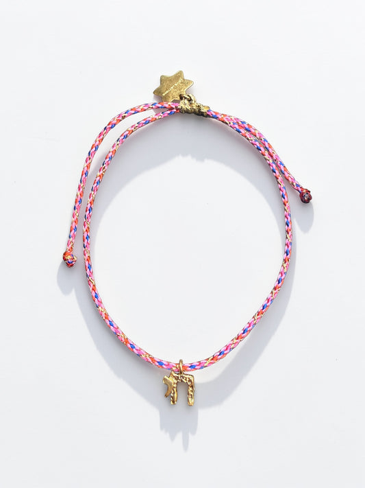 Chai bracelet pink blue - handmade bracelet product photo | Love Letters Tel Aviv