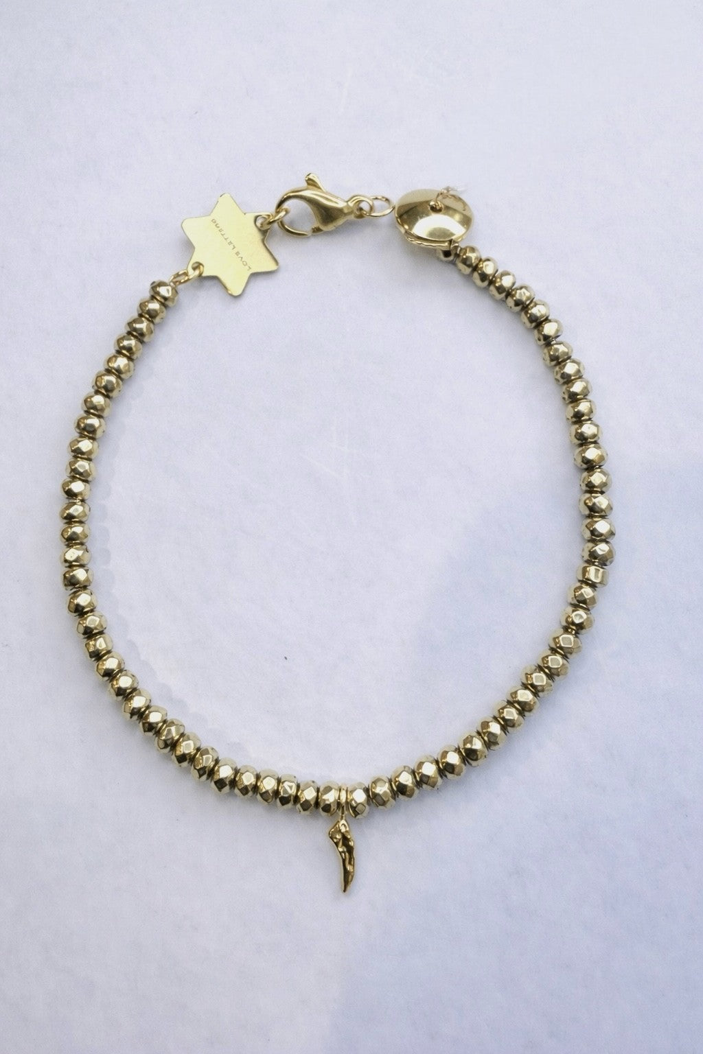 Hebrew Letters Alphabet Bracelet - detail shot - bracelet | Love Letters Tel Aviv