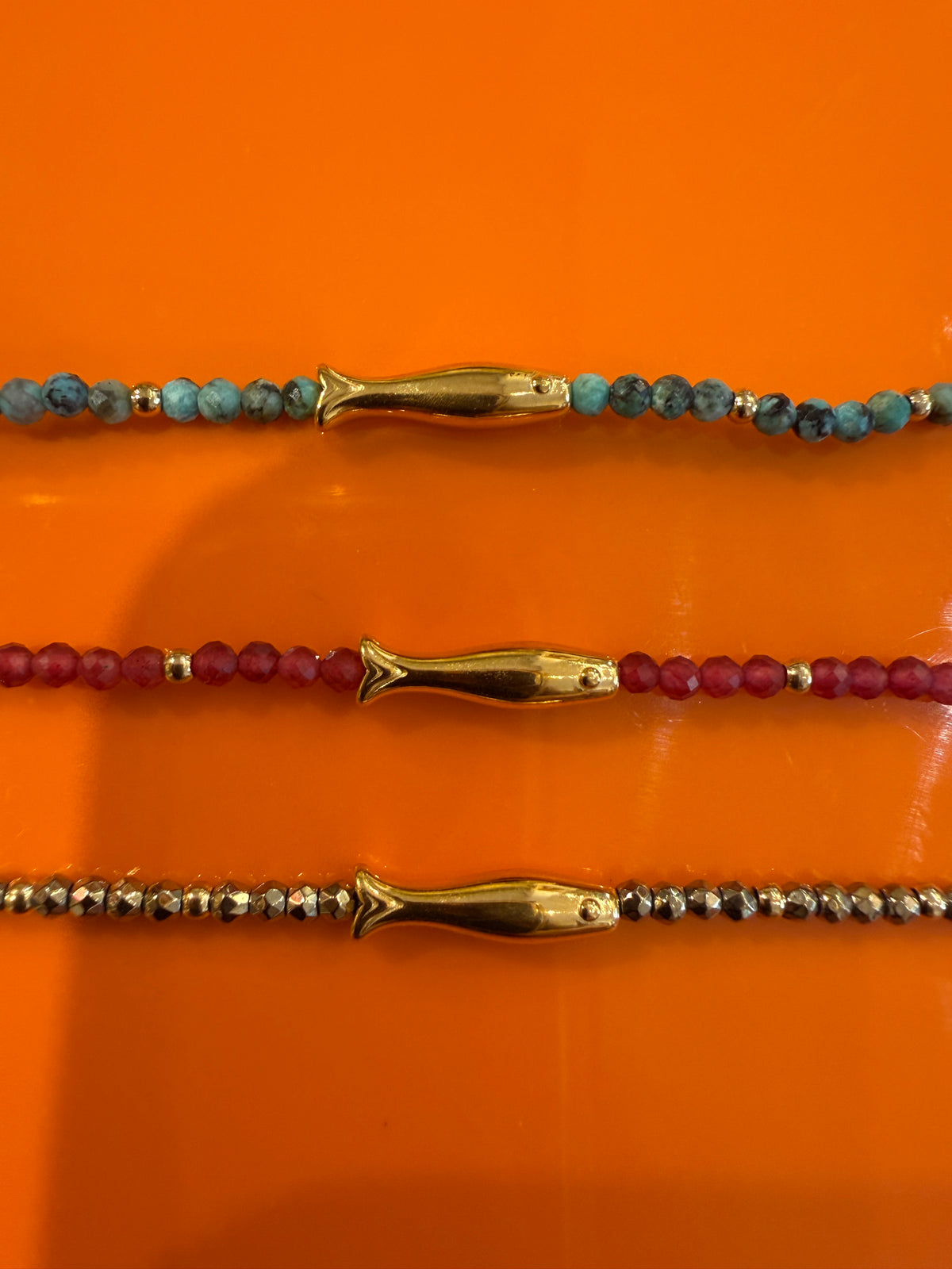 Fish stones bracelets