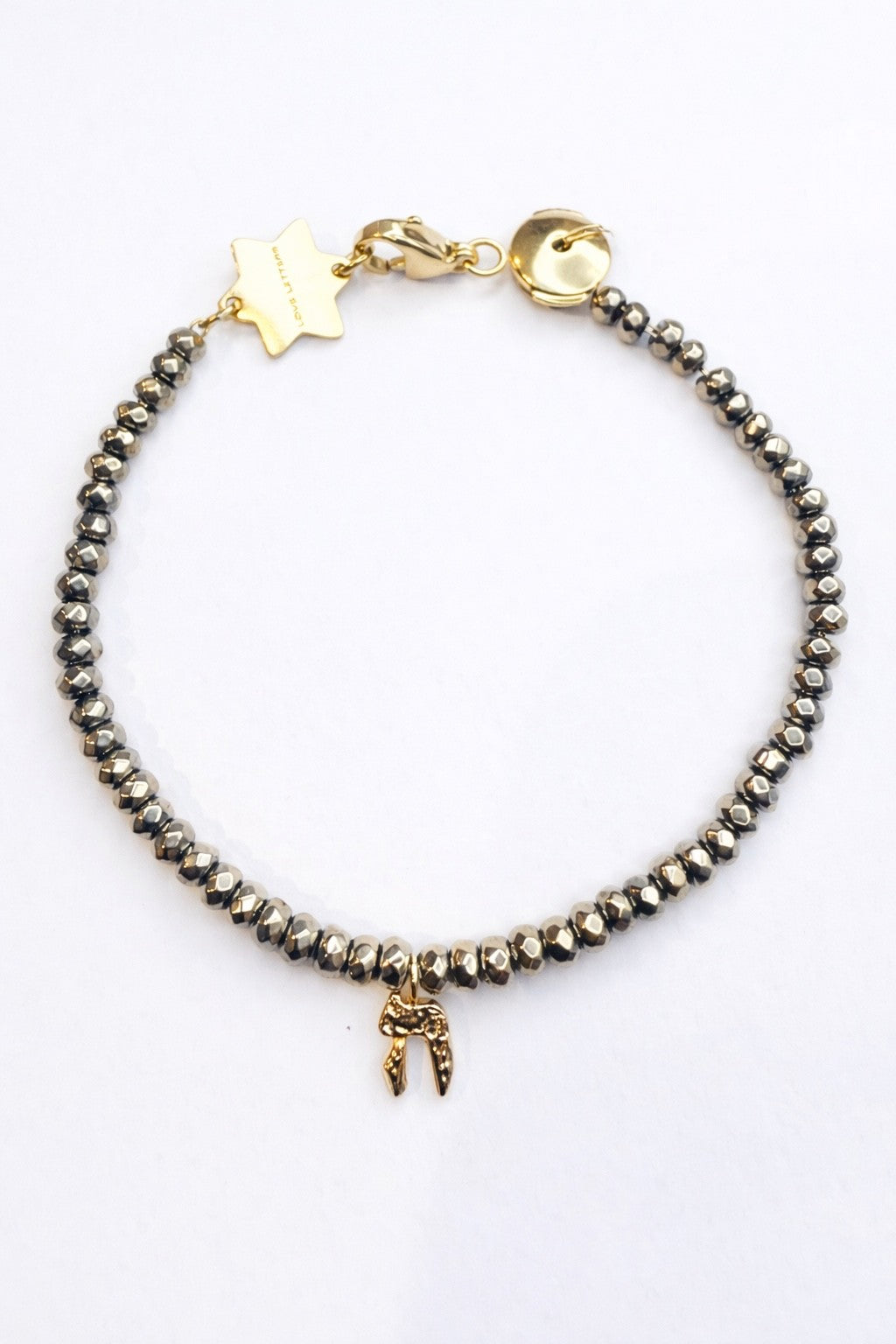Hebrew Letters Alphabet Bracelet - detail shot - bracelet | Love Letters Tel Aviv