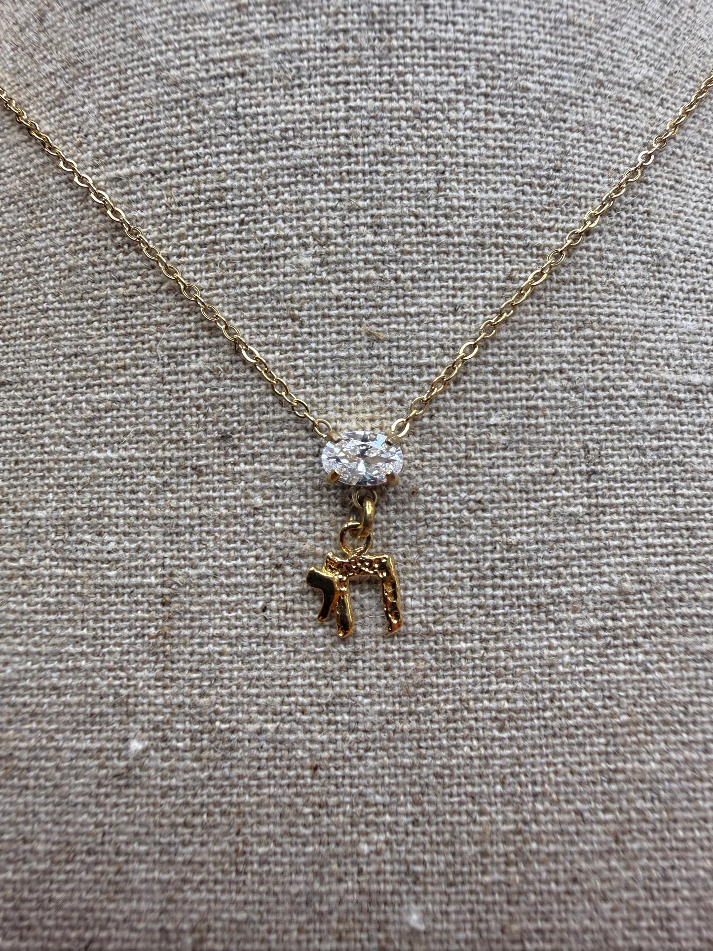 Chai stone necklace