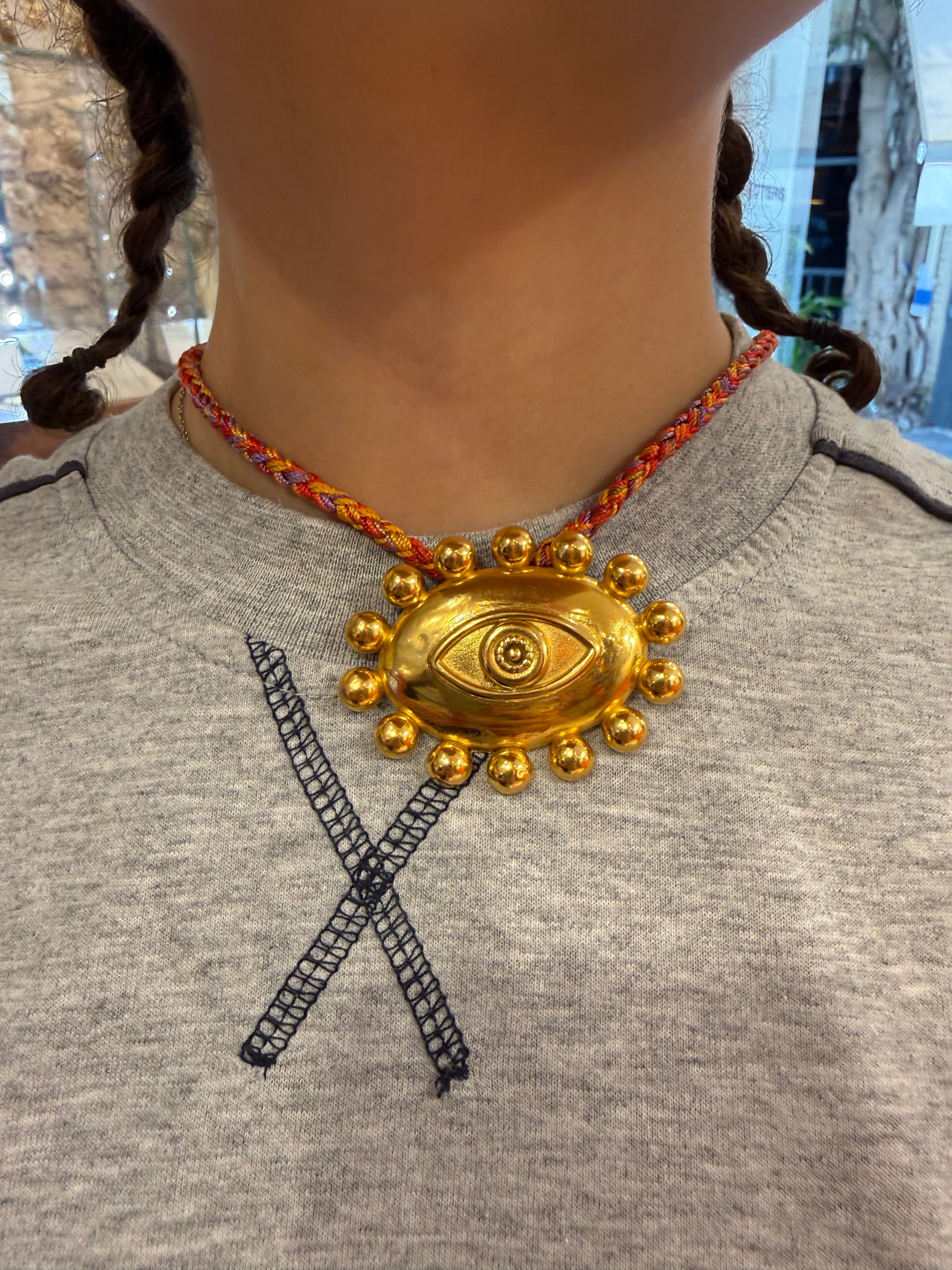 Big mystical eye rope - detail shot - necklace | Love Letters Tel Aviv