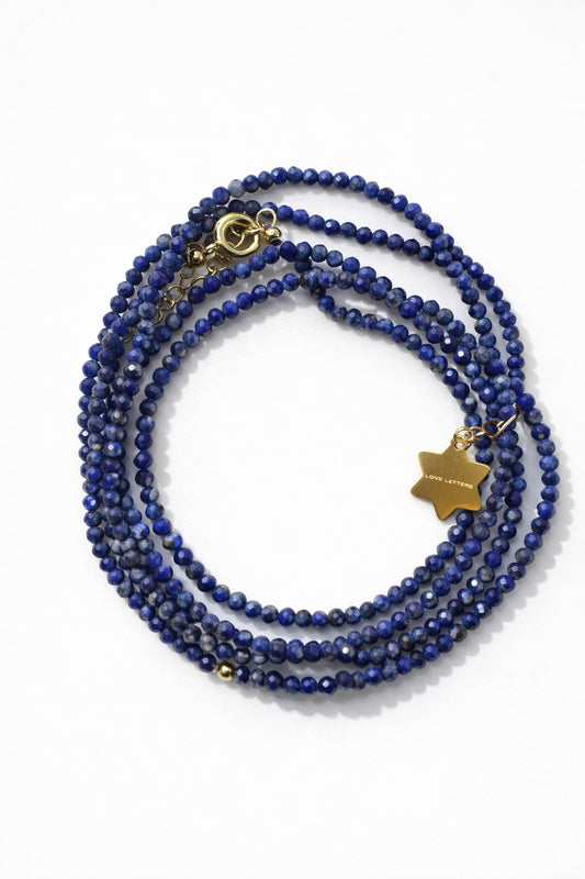 Shalva double necklace lapis lazuli