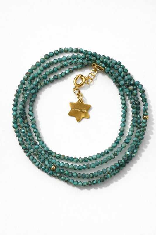 Shalva double necklace Malachite