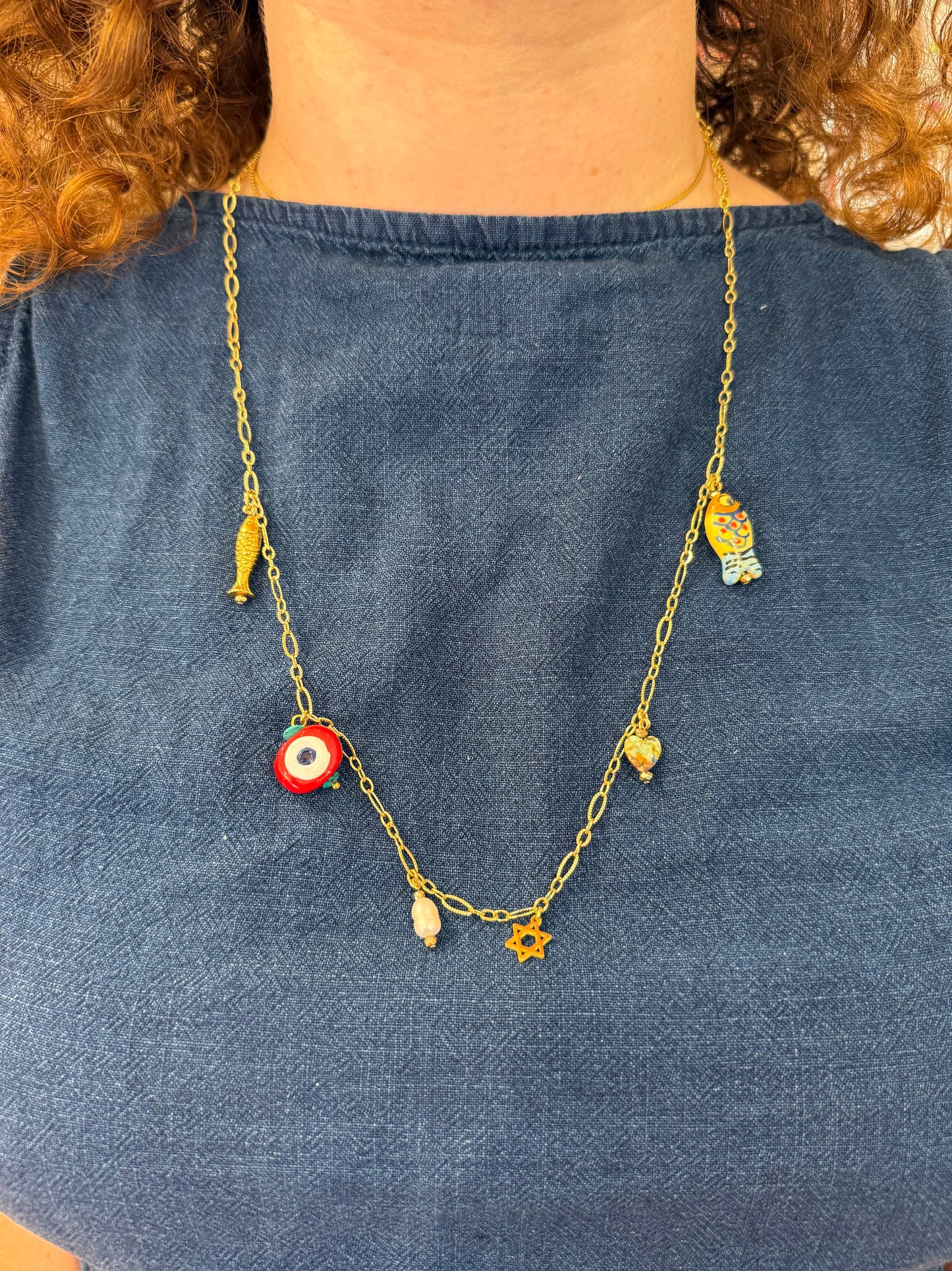 Belly chain good karma - detail shot - ankle bracelet | Love Letters Tel Aviv