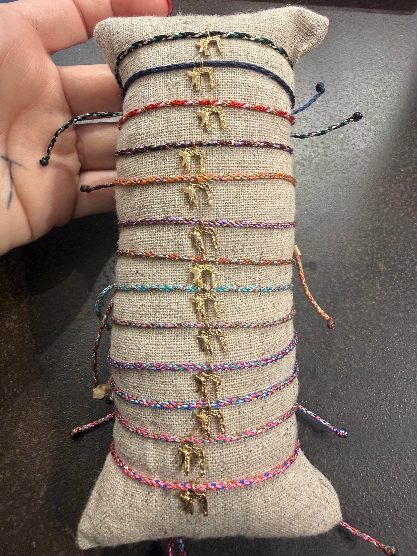 Chai bracelet salmon