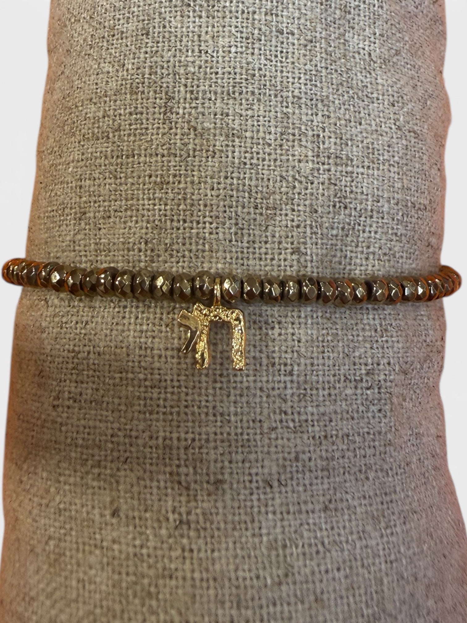 Chai stones bracelet - detail shot - bracelet | Love Letters Tel Aviv
