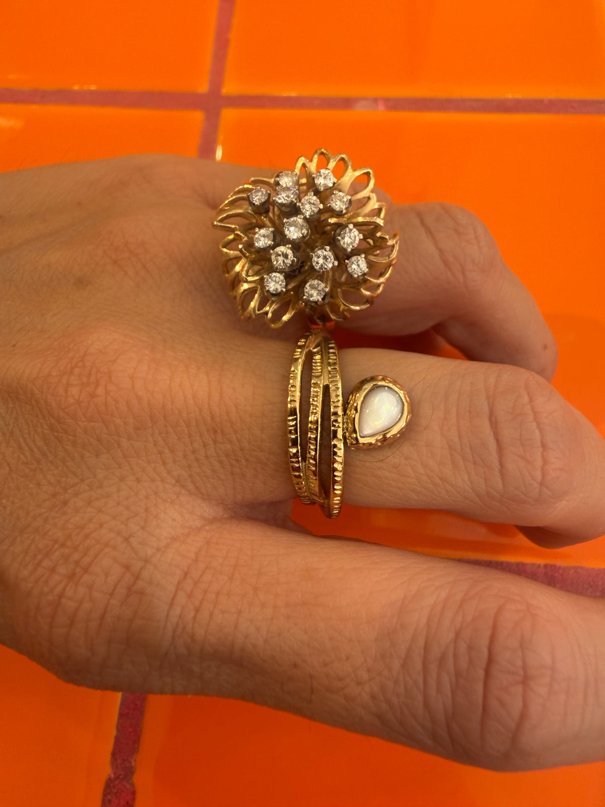 Ring mother pearl