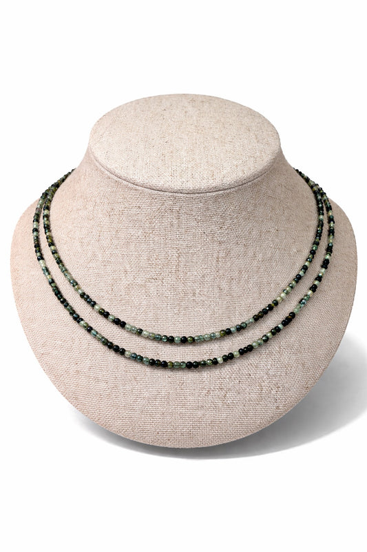 Shalva double necklace Prehnite