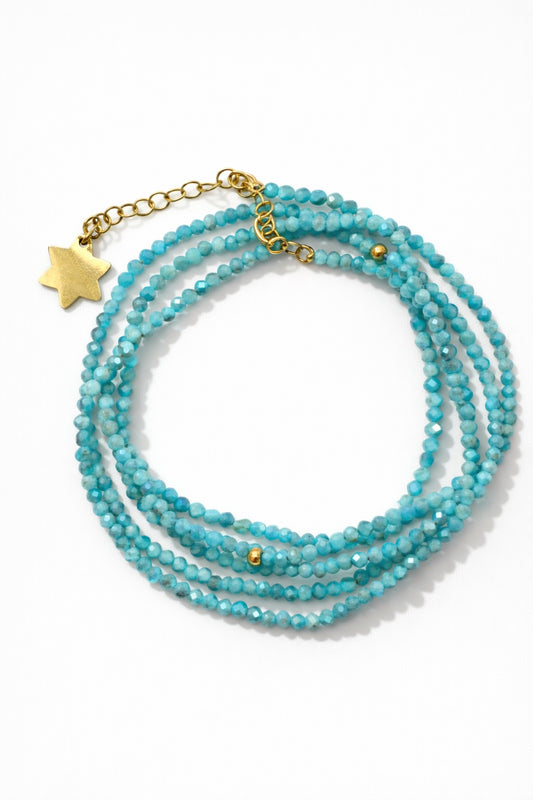 Shalva double necklace Amazonite