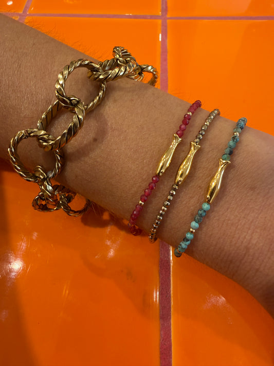 Fish stones bracelets