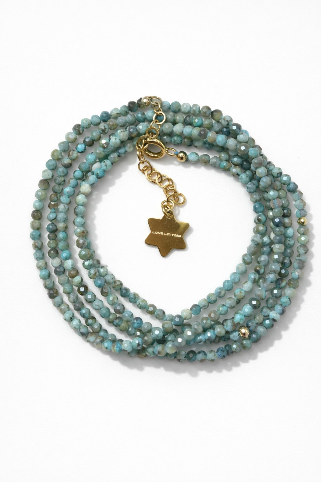 Shalva double necklace African turquoise