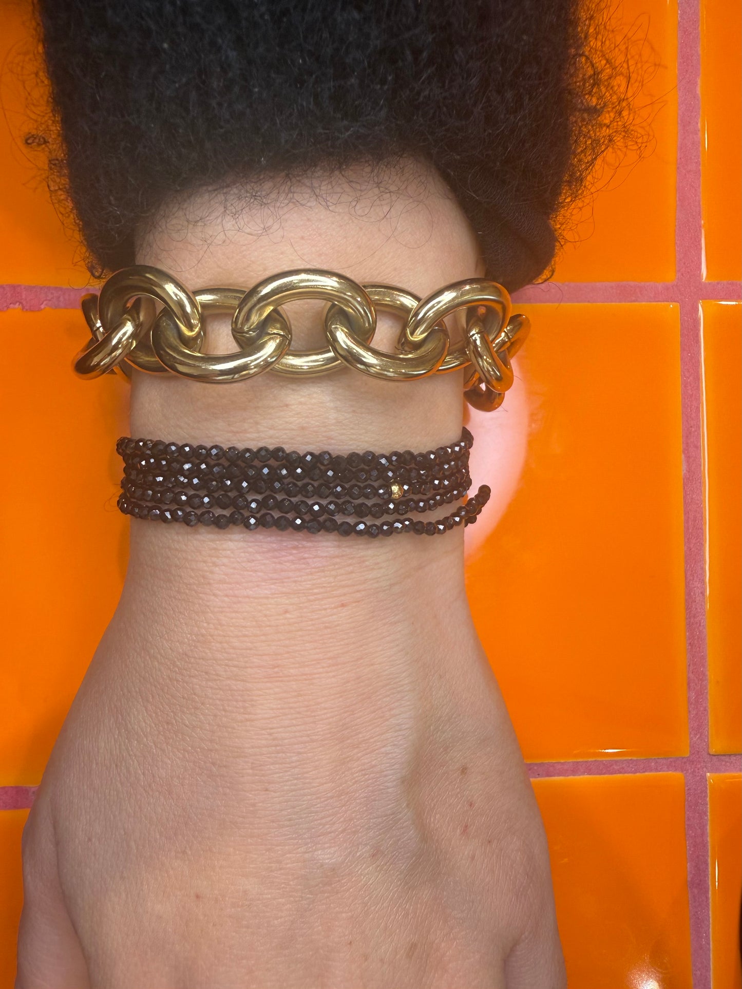 Shalva double necklace onyx