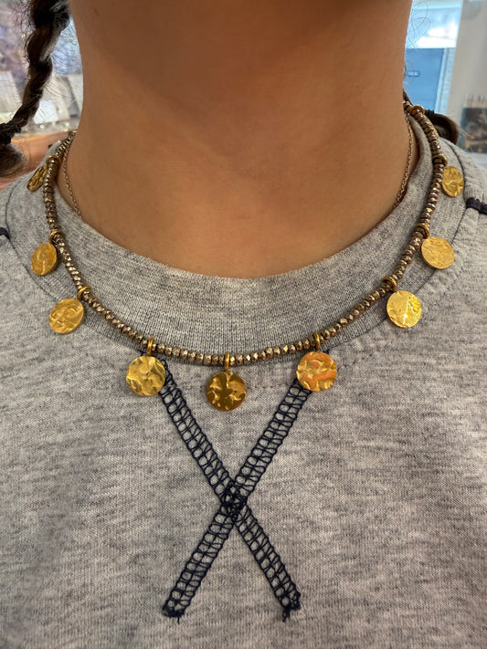 Sarah necklace - worn on model - necklace | Love Letters Tel Aviv