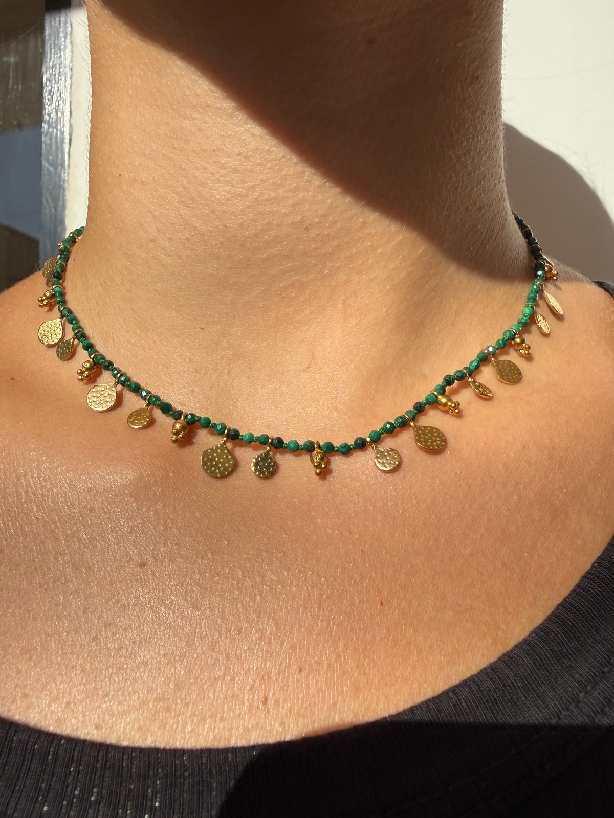 Grec goddess malachite