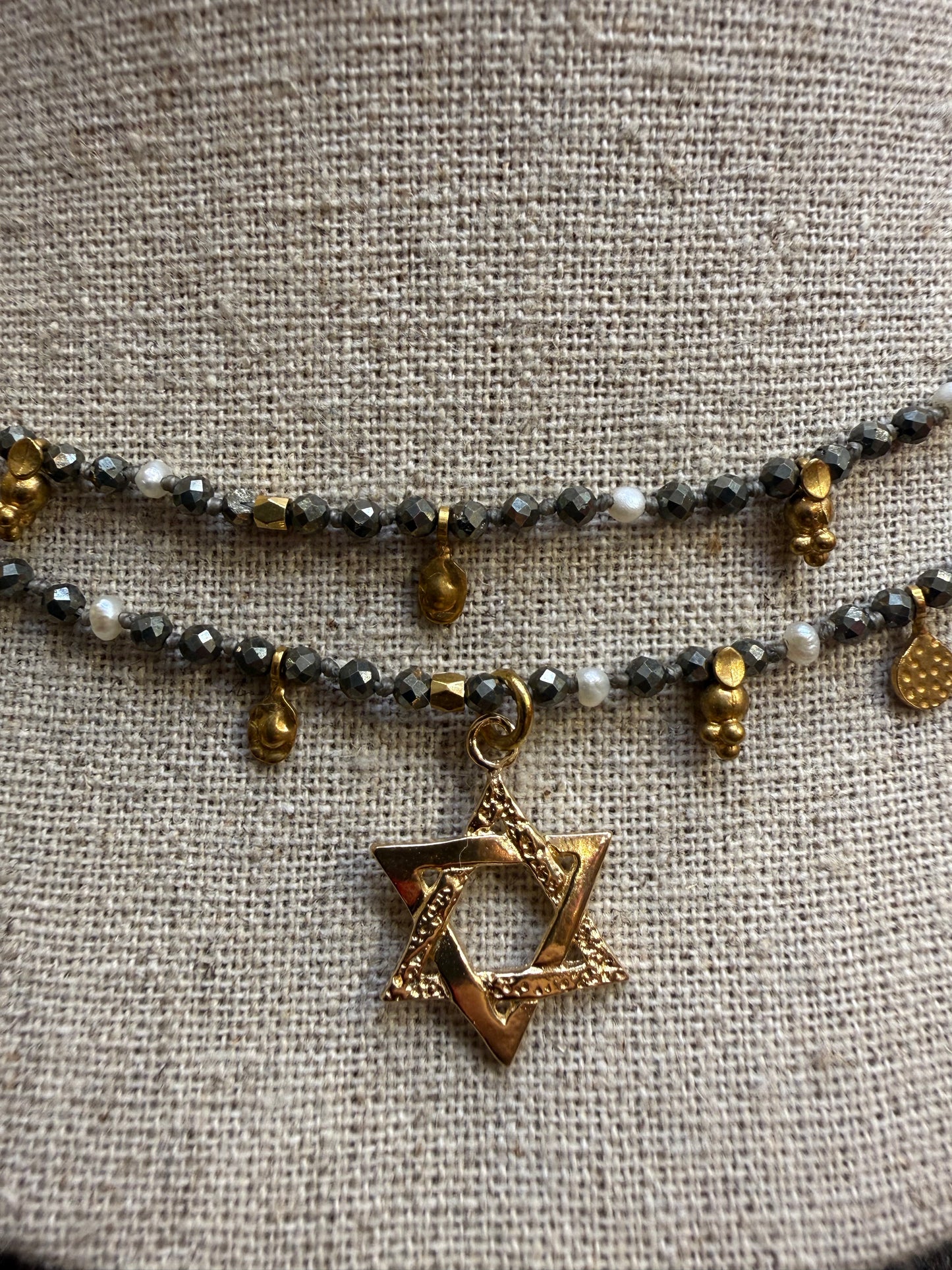 Jerusalema necklace - worn on model - belly chain | Love Letters Tel Aviv