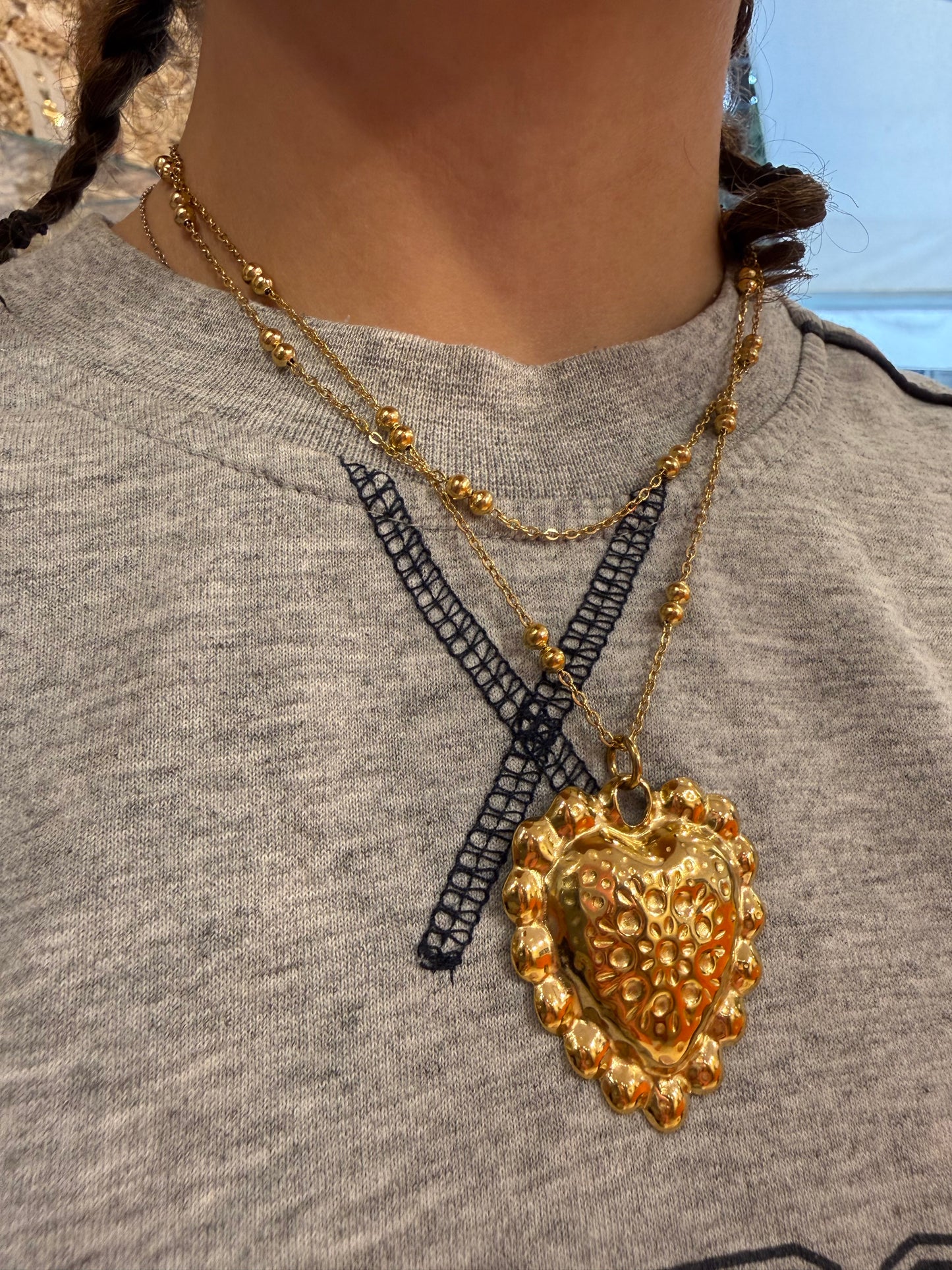 Paris texas lovers necklace - detail shot - necklace | Love Letters Tel Aviv