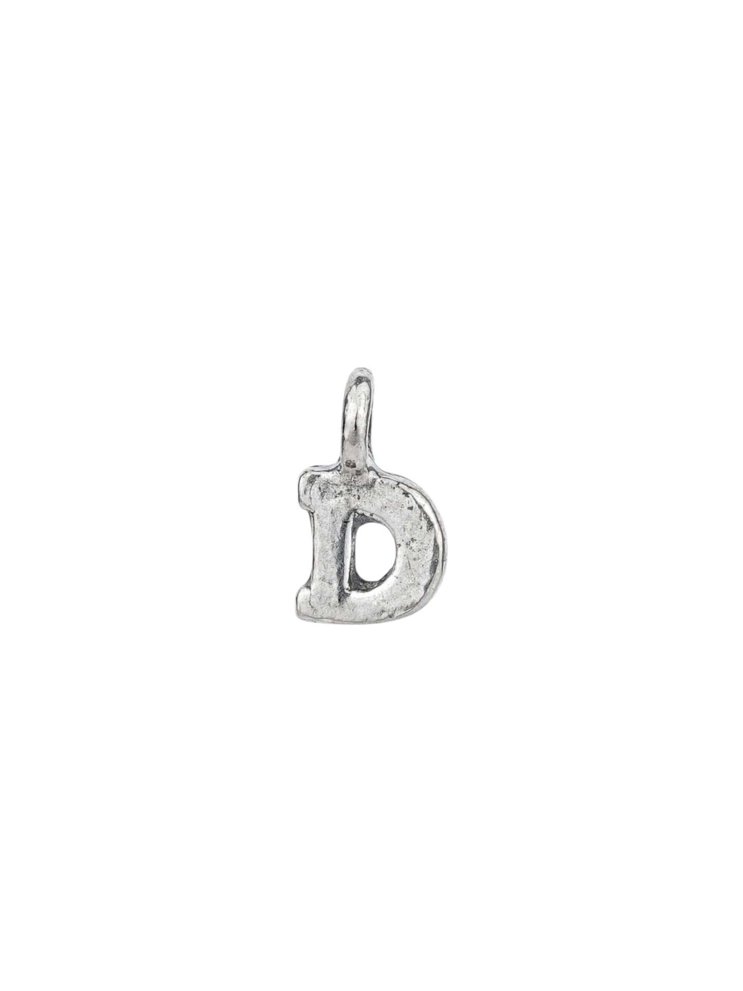 d - worn on model - English letter charm | Love Letters Tel Aviv