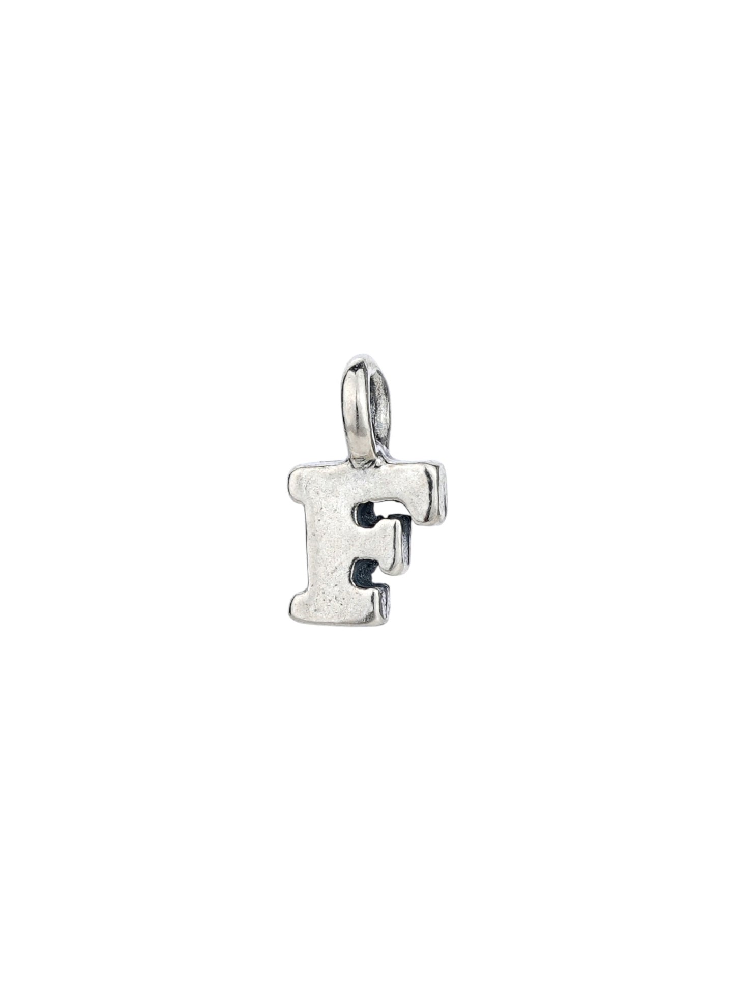 f - worn on model - English letter charm | Love Letters Tel Aviv