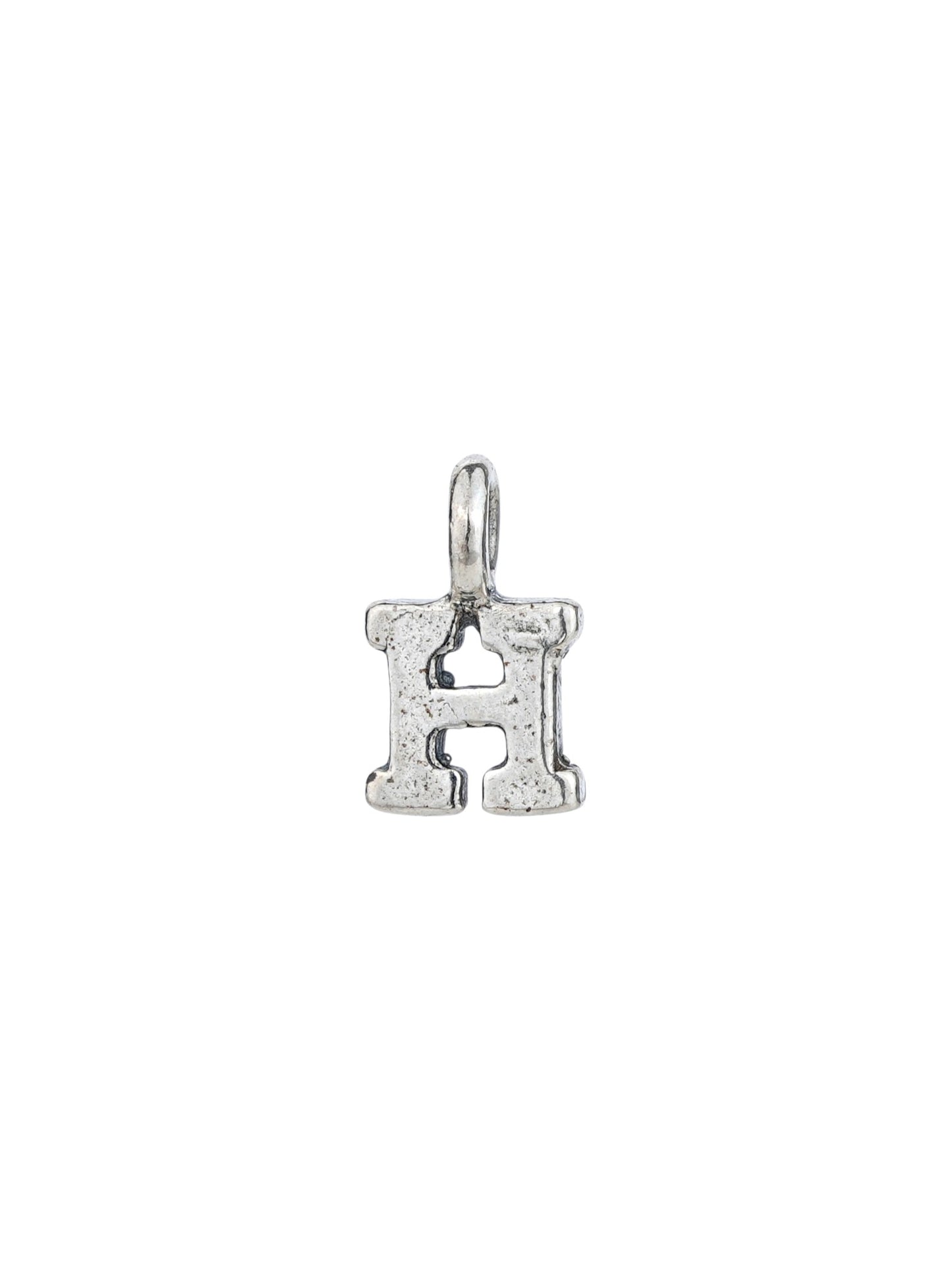h - worn on model - English letter charm | Love Letters Tel Aviv