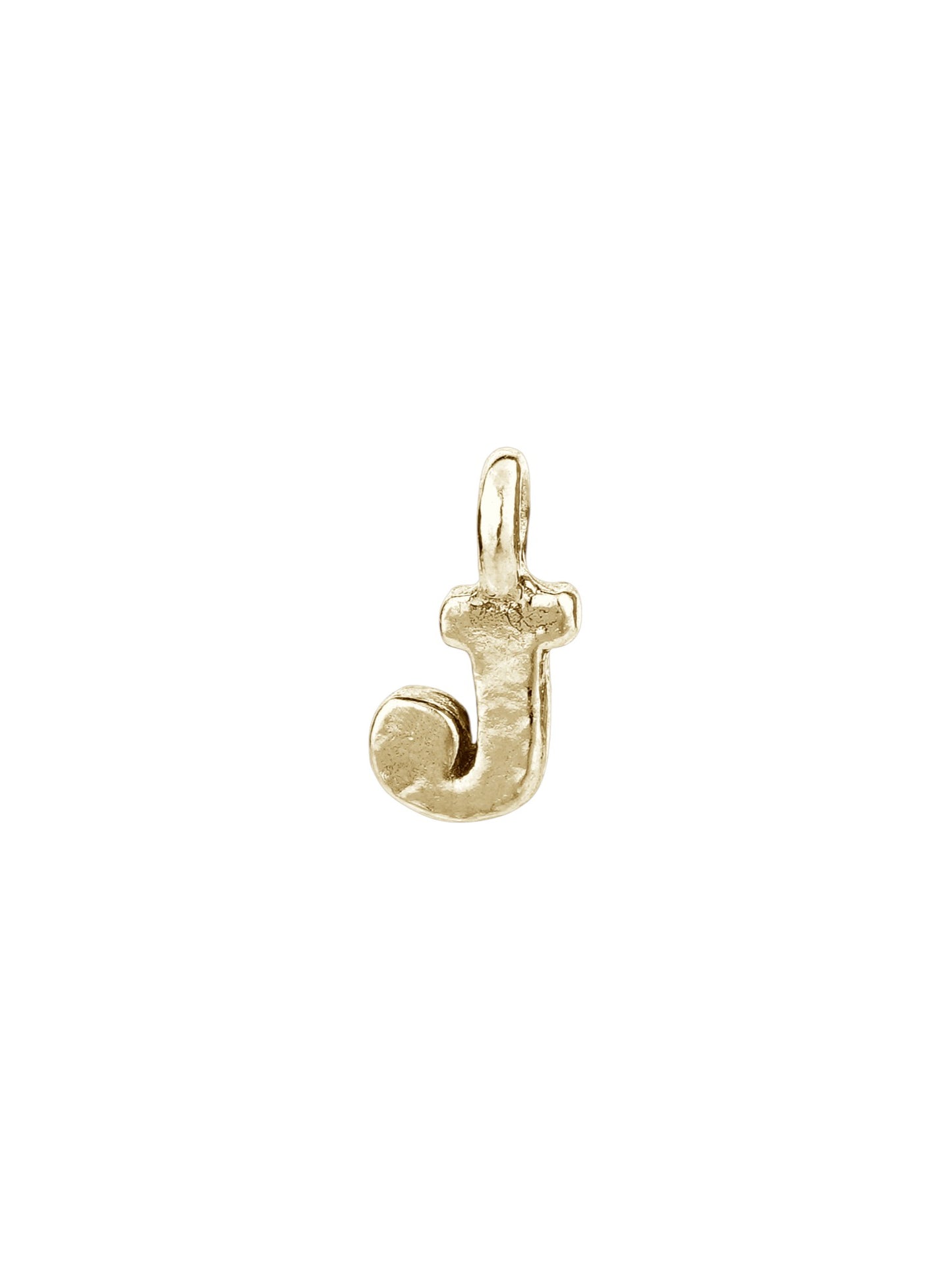 j - handmade English letter charm product photo | Love Letters Tel Aviv
