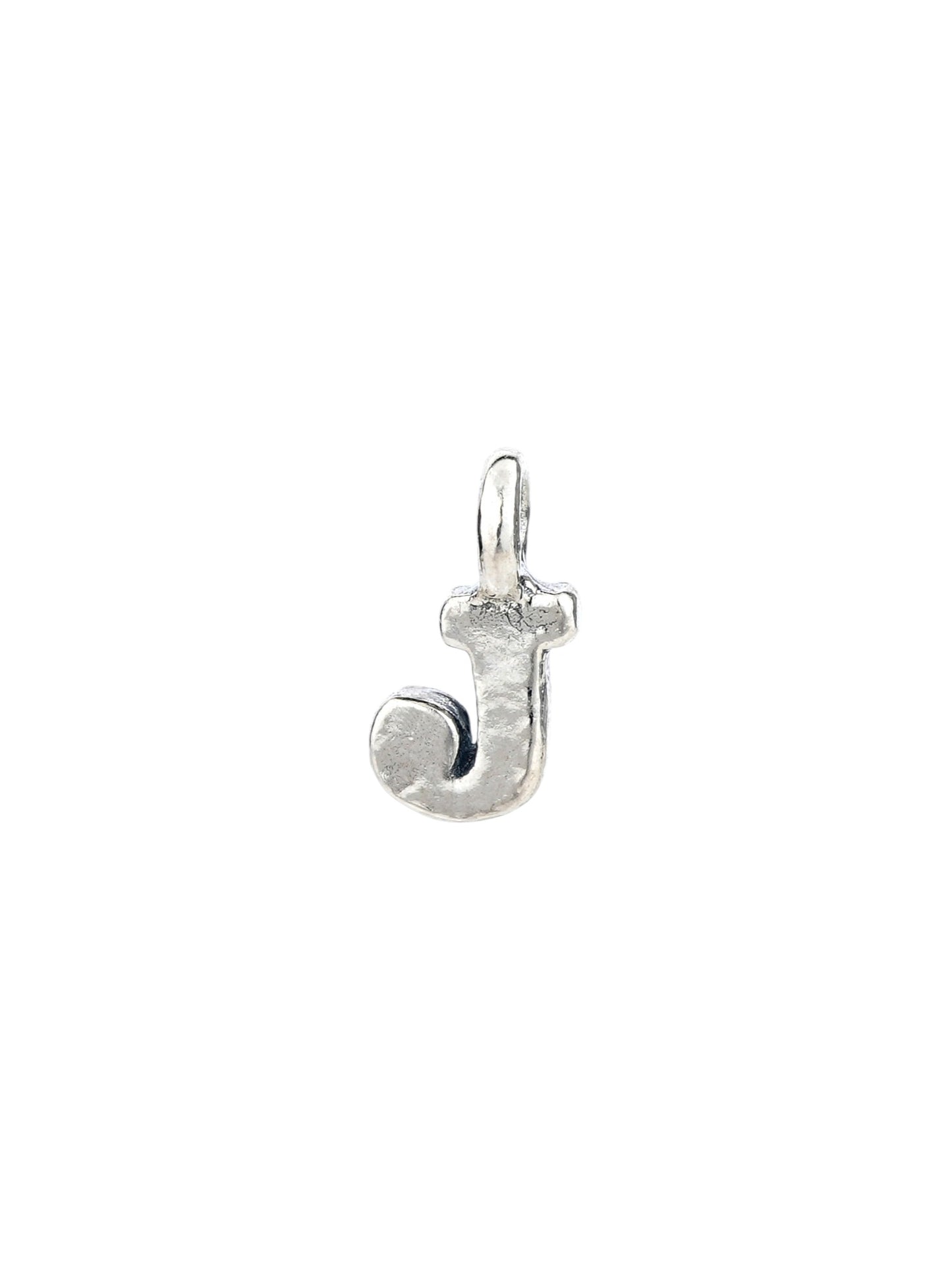 j - worn on model - English letter charm | Love Letters Tel Aviv