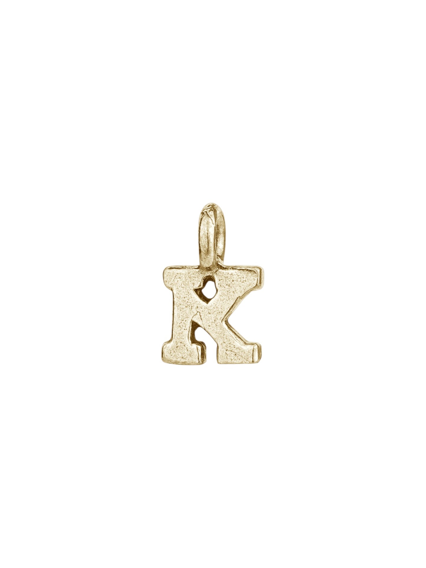 k - handmade English letter charm product photo | Love Letters Tel Aviv