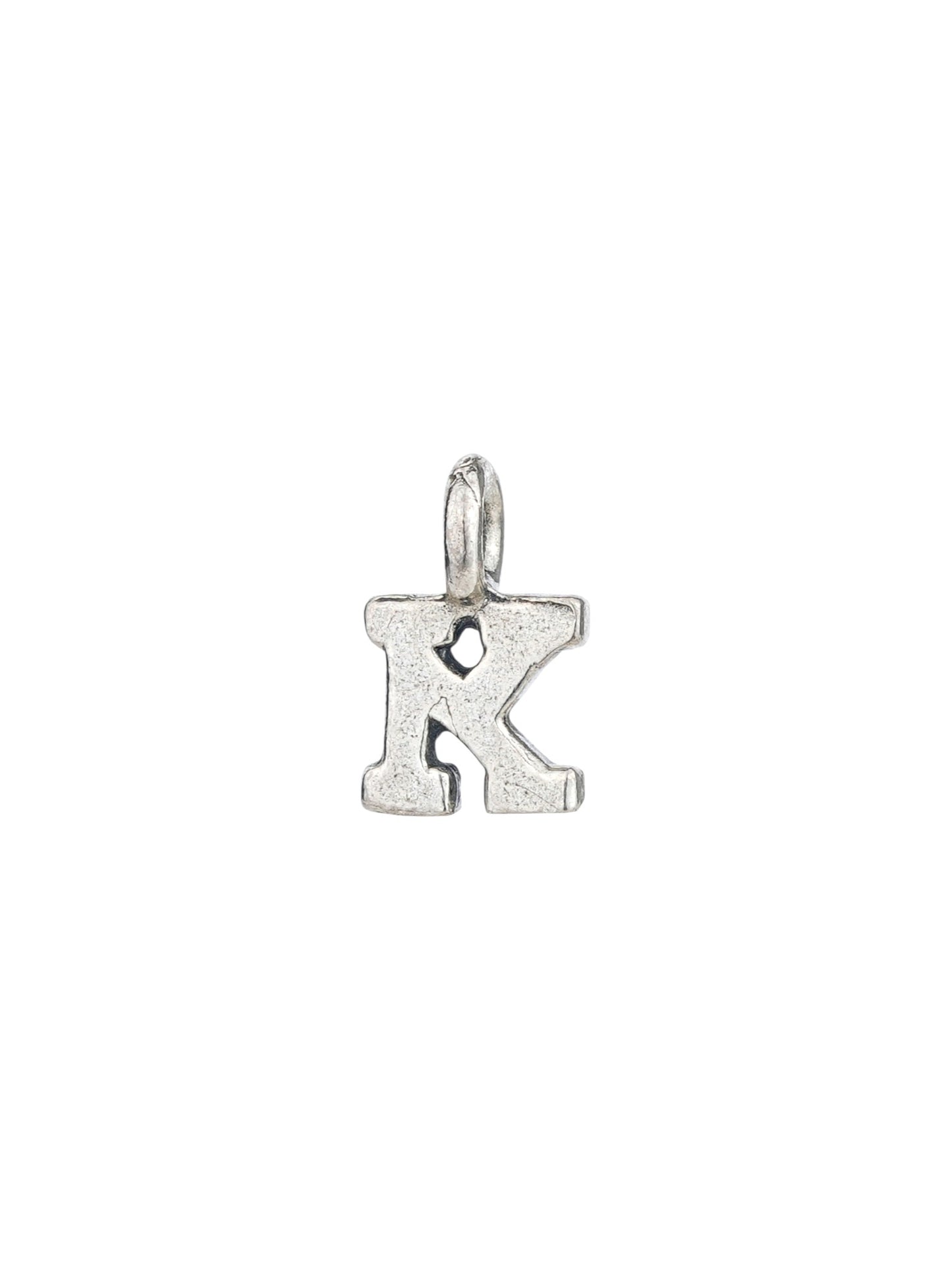 k - worn on model - English letter charm | Love Letters Tel Aviv