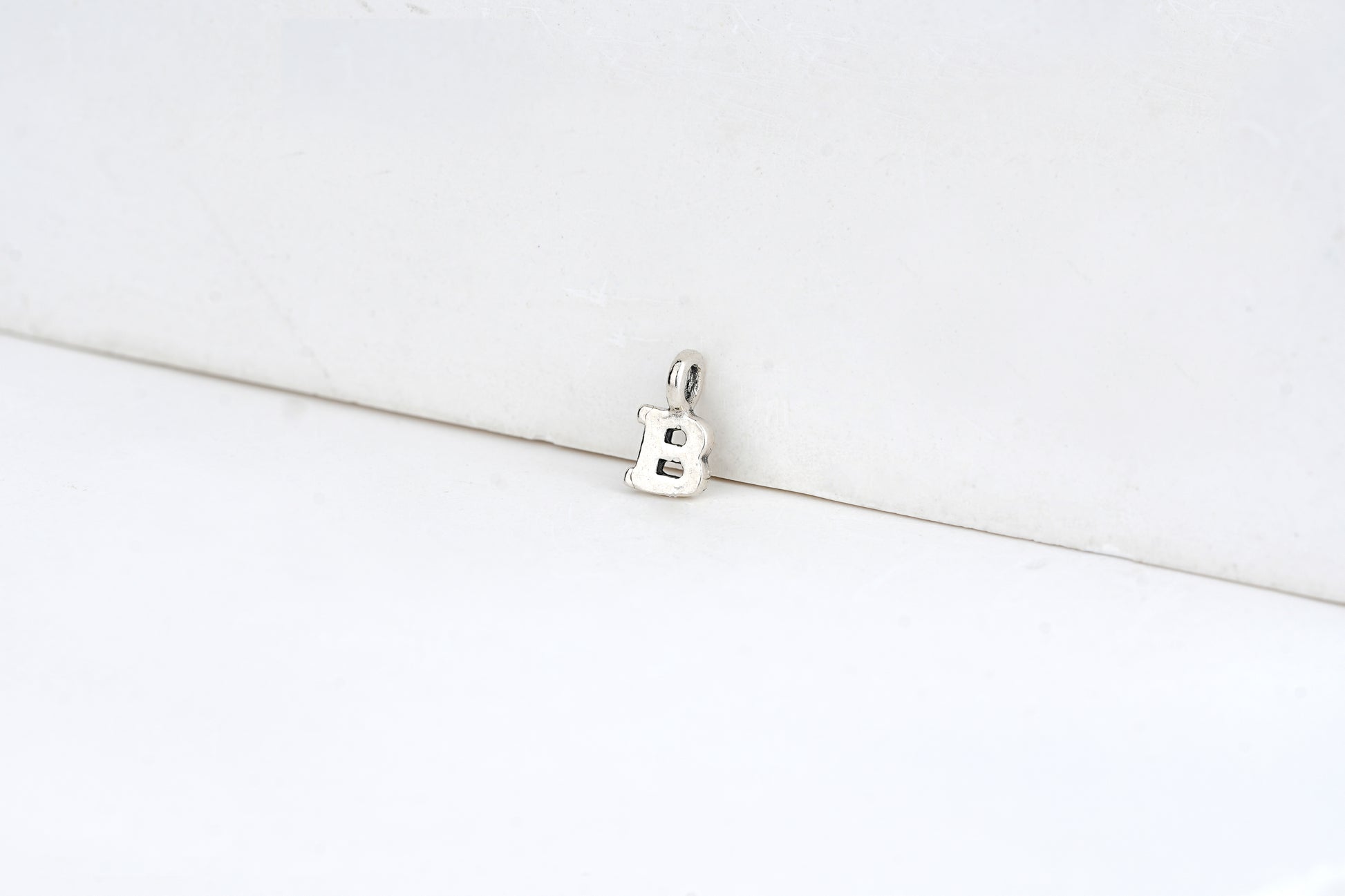 b - detail shot - English letter charm | Love Letters Tel Aviv