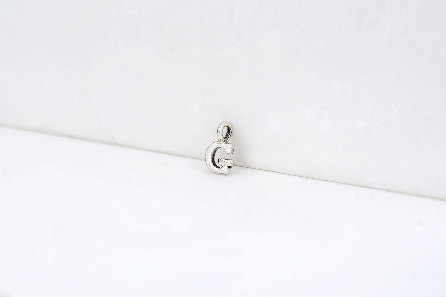 g - detail shot - English letter charm | Love Letters Tel Aviv