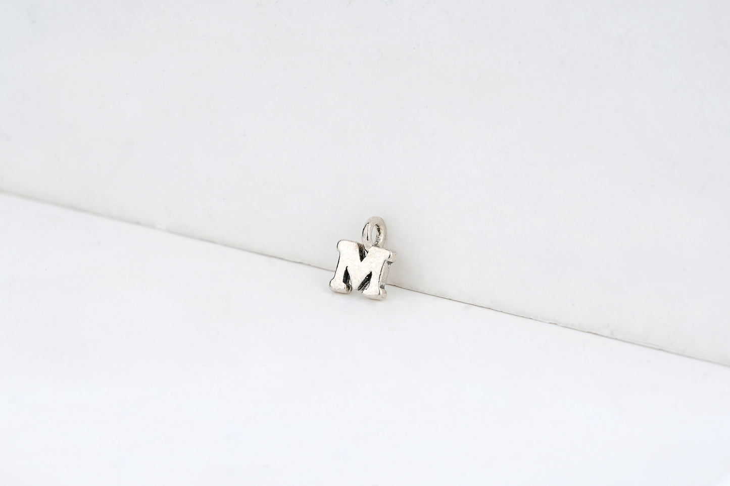 m - detail shot - English letter charm | Love Letters Tel Aviv