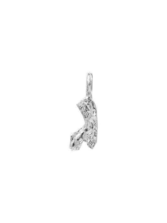 ג - guimel - worn on model - Hebrew letter charm | Love Letters Tel Aviv