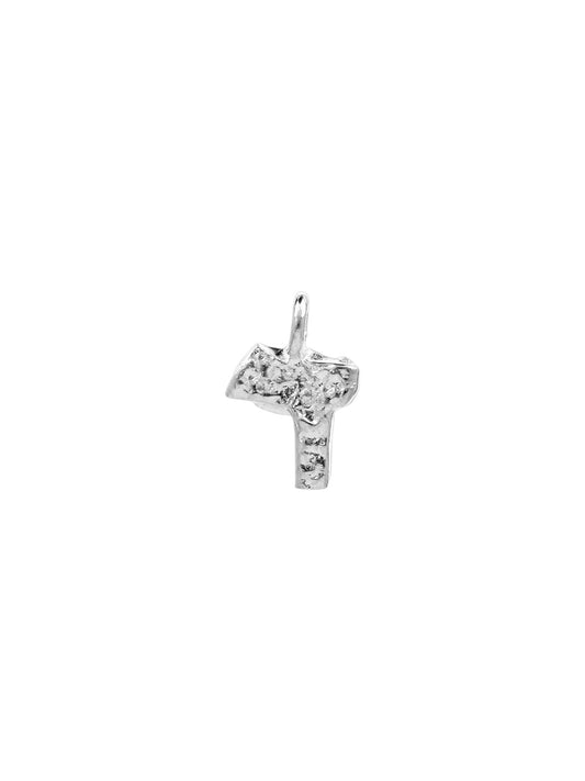 ד - dalet - worn on model - Hebrew letter charm | Love Letters Tel Aviv