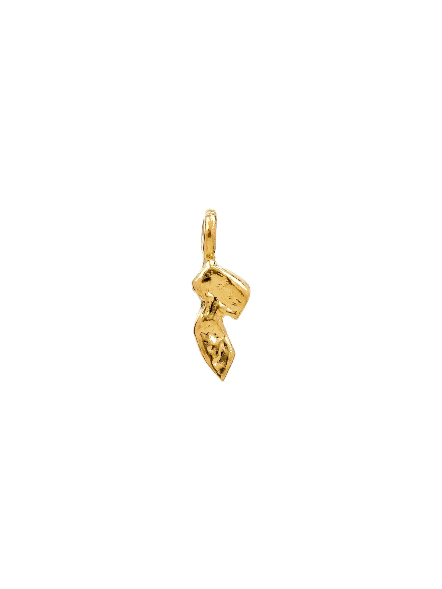 ז - zain - handmade Hebrew letter charm product photo | Love Letters Tel Aviv
