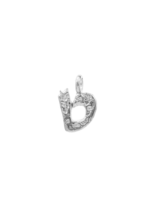 ט - tet - worn on model - Hebrew letter charm | Love Letters Tel Aviv