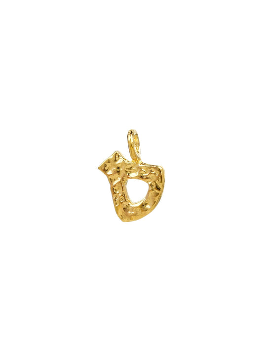 ס - samech - handmade Hebrew letter charm product photo | Love Letters Tel Aviv