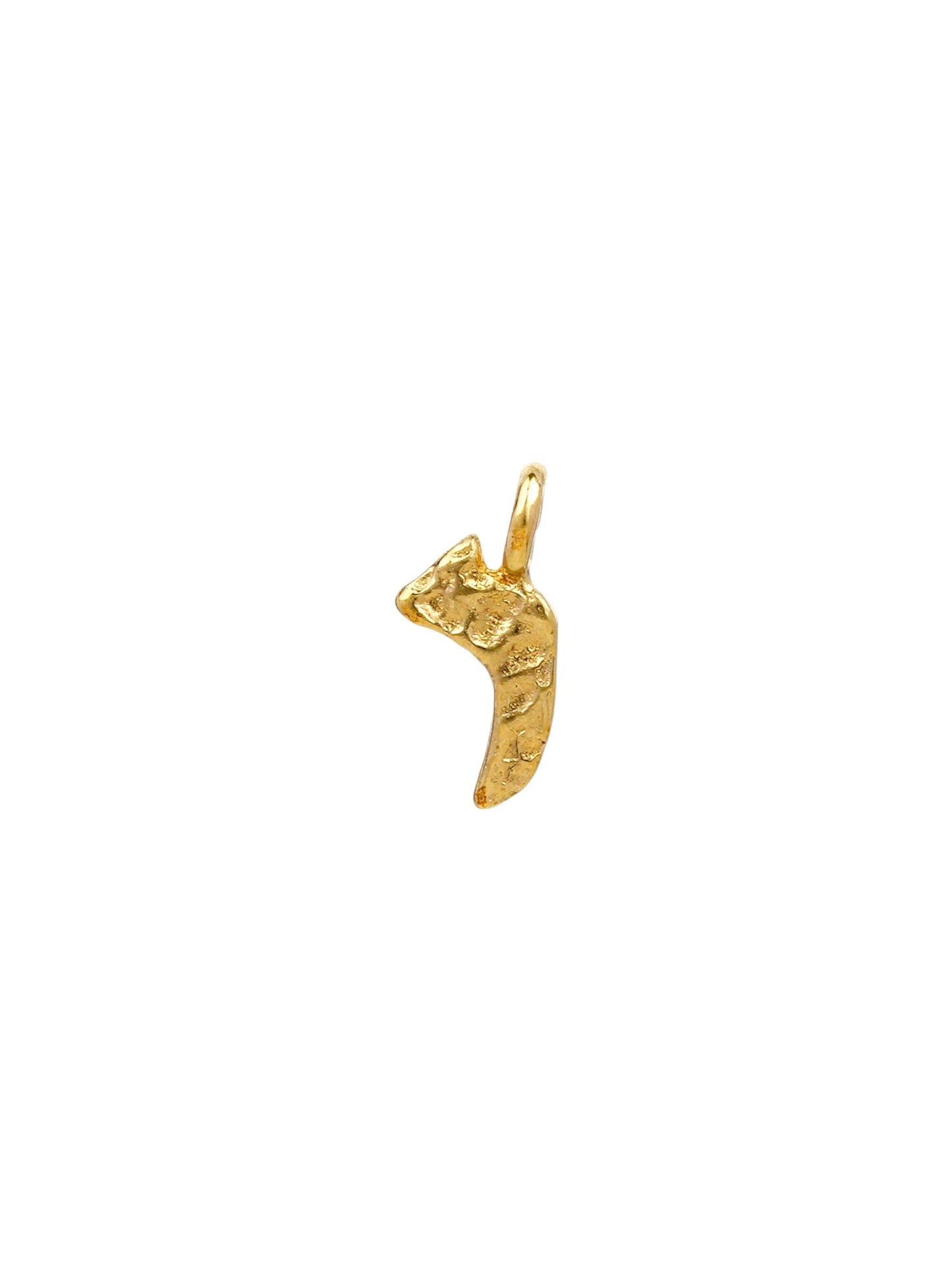 ר - resh - handmade Hebrew letter charm product photo | Love Letters Tel Aviv