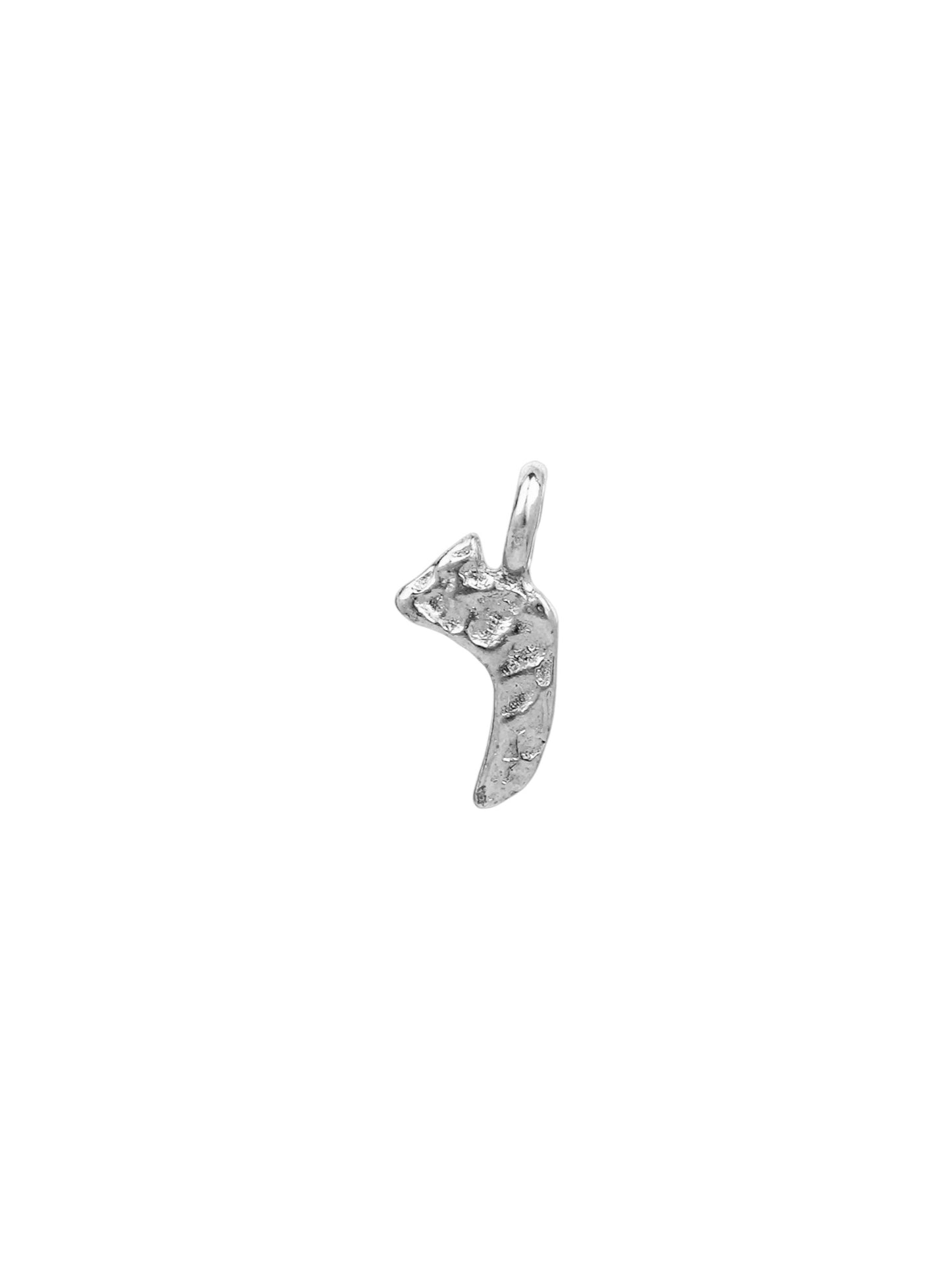 ר - resh - worn on model - Hebrew letter charm | Love Letters Tel Aviv