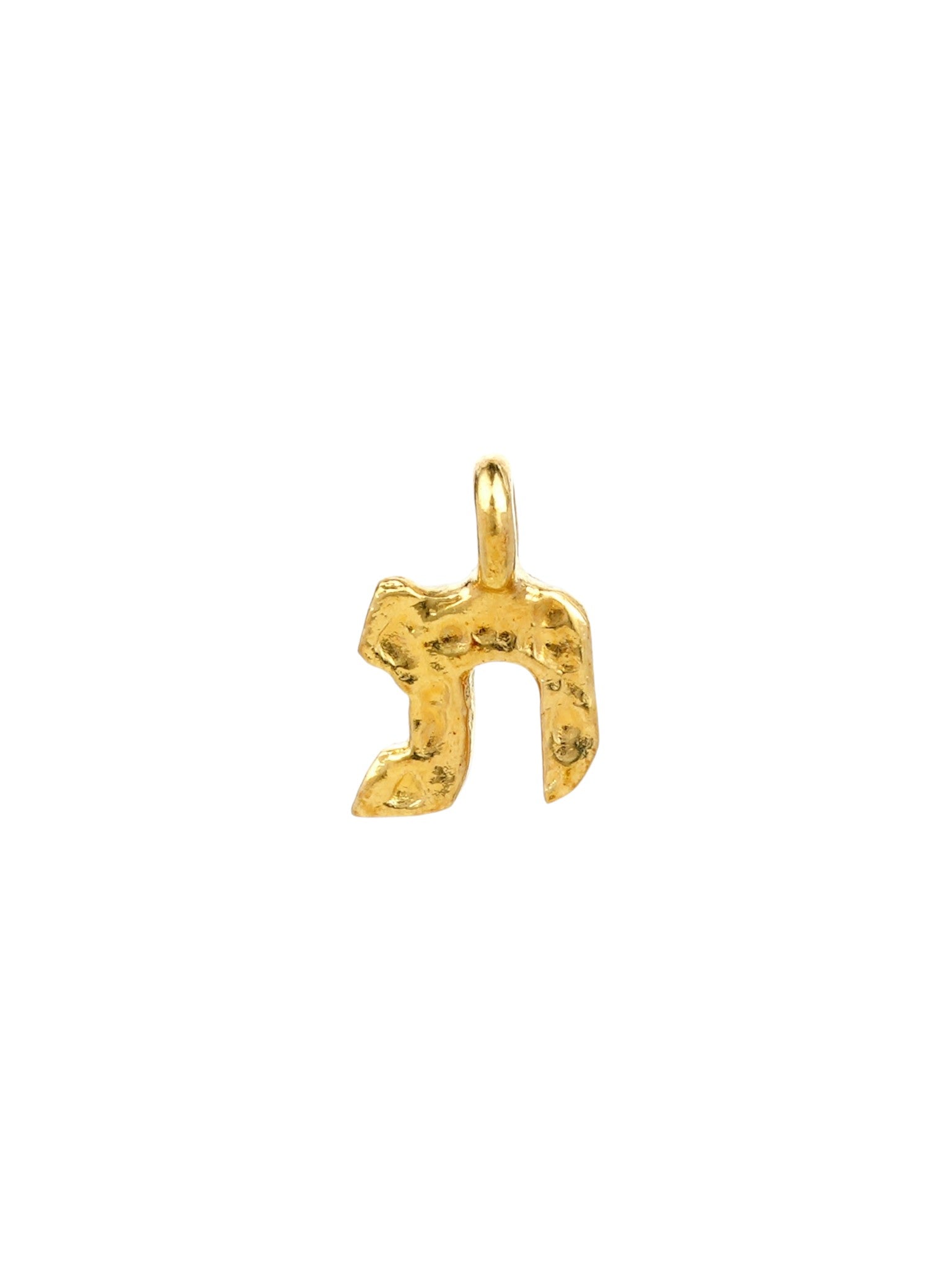ת - taf - handmade Hebrew letter charm product photo | Love Letters Tel Aviv