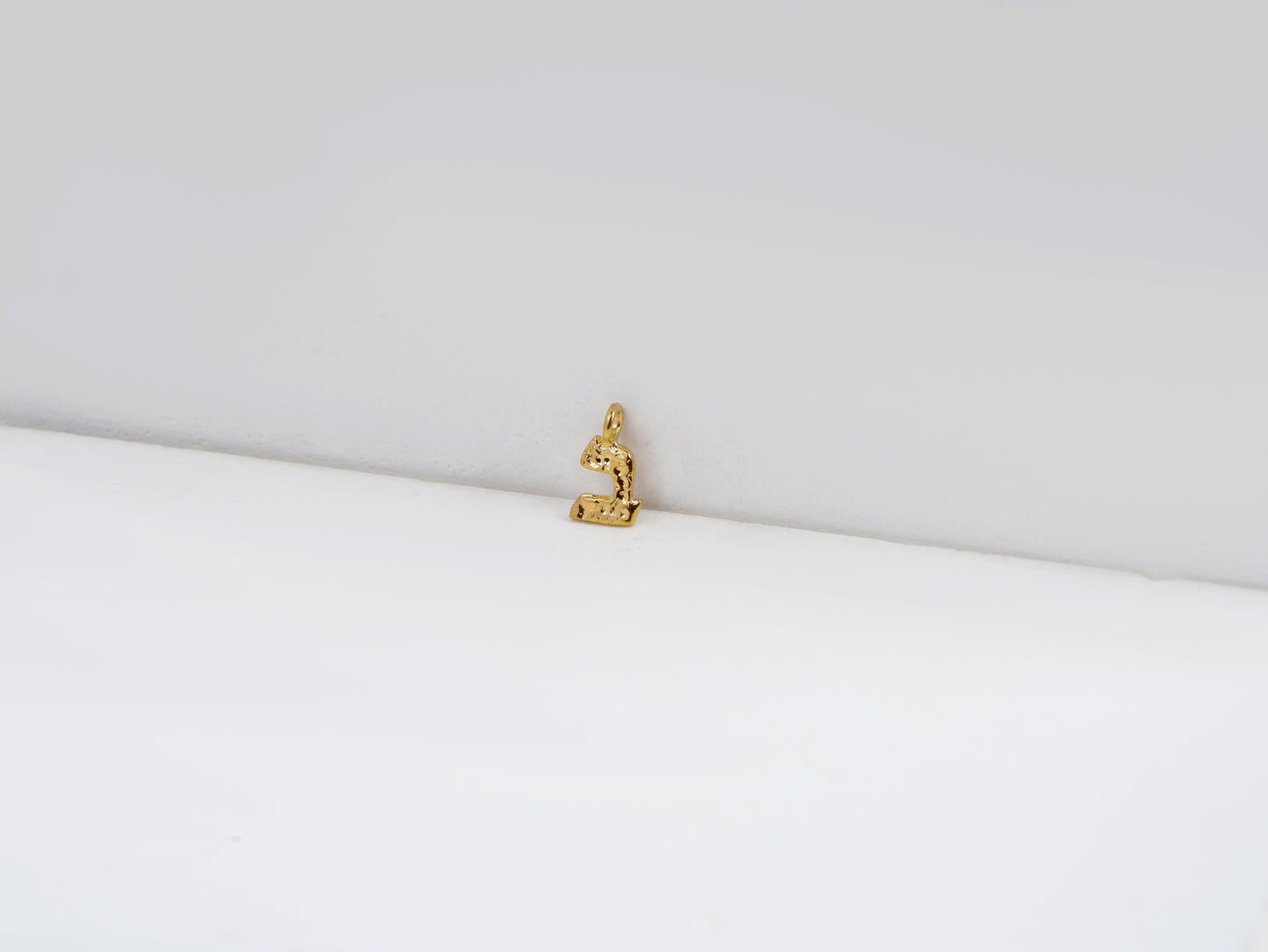 ב - bet - detail shot - Hebrew letter charm | Love Letters Tel Aviv