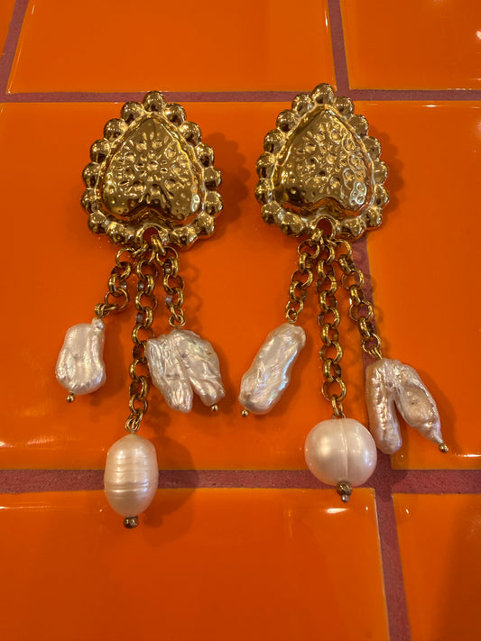 Big heart fresh water pearls