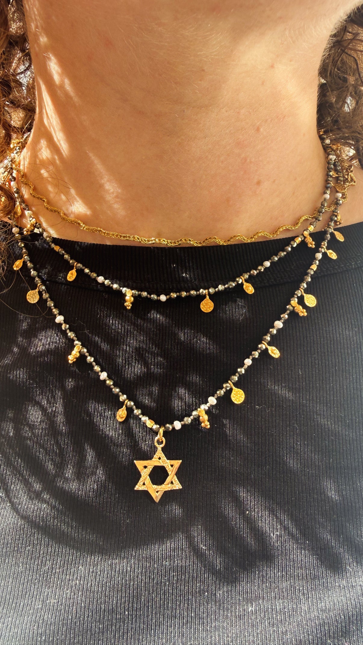 Jerusalema necklace - detail shot - belly chain | Love Letters Tel Aviv