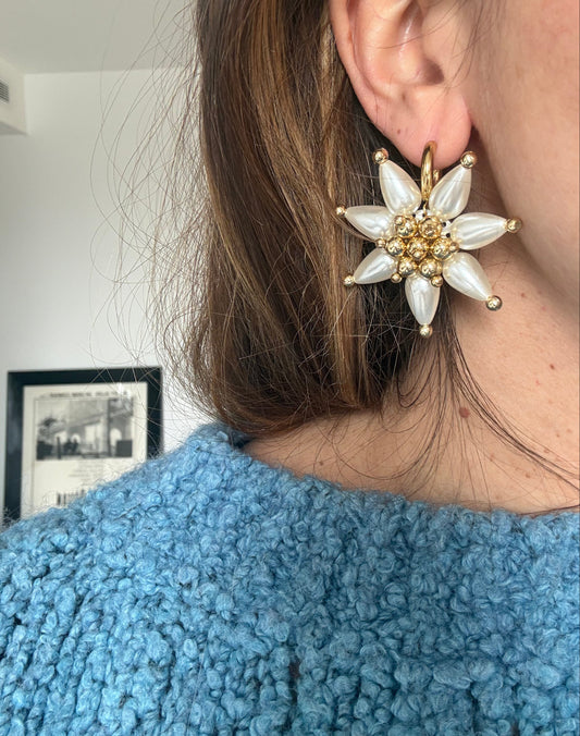 Star flower earrings