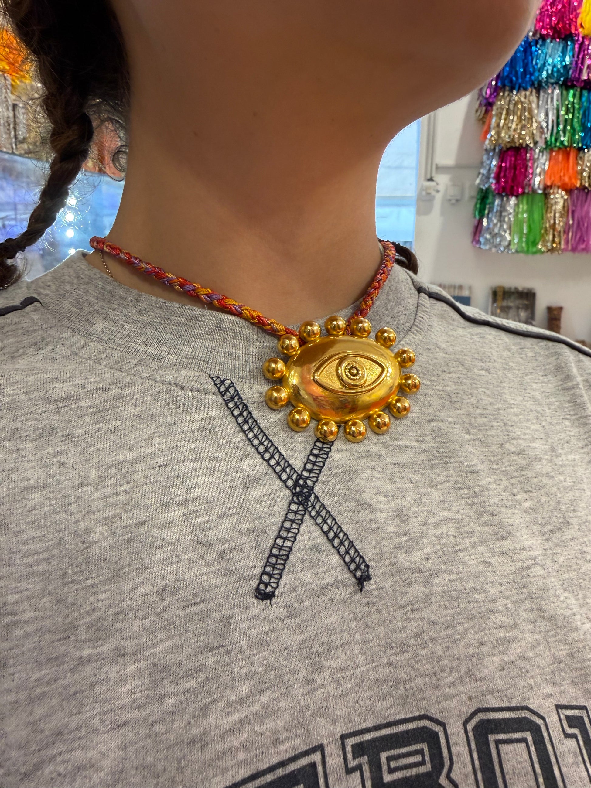 Big mystical eye rope - detail shot - necklace | Love Letters Tel Aviv